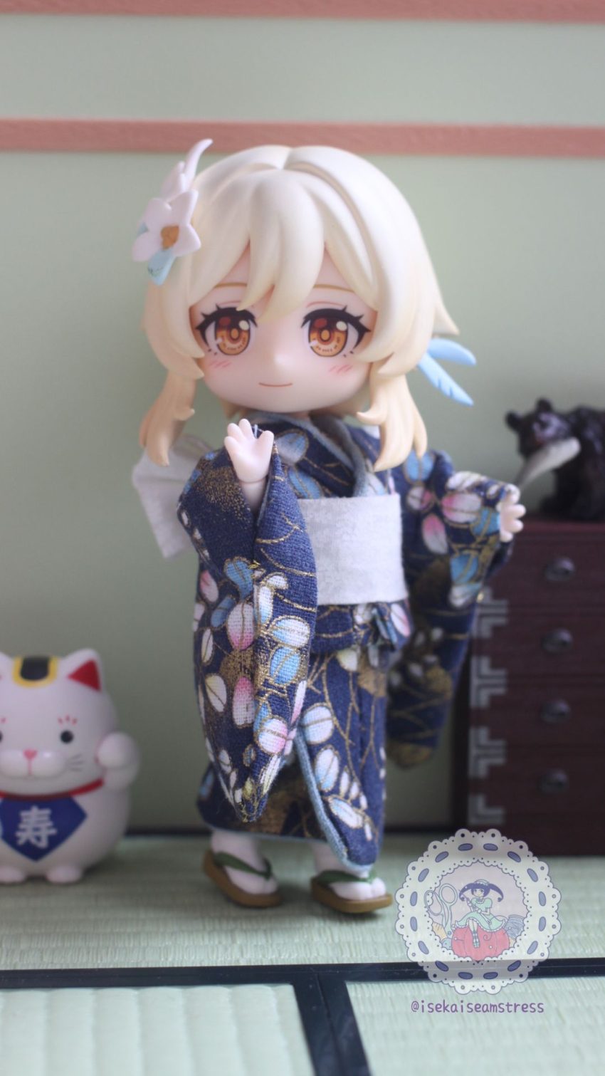 Genshin Impact Lumine Nendoroid Doll in Kimono